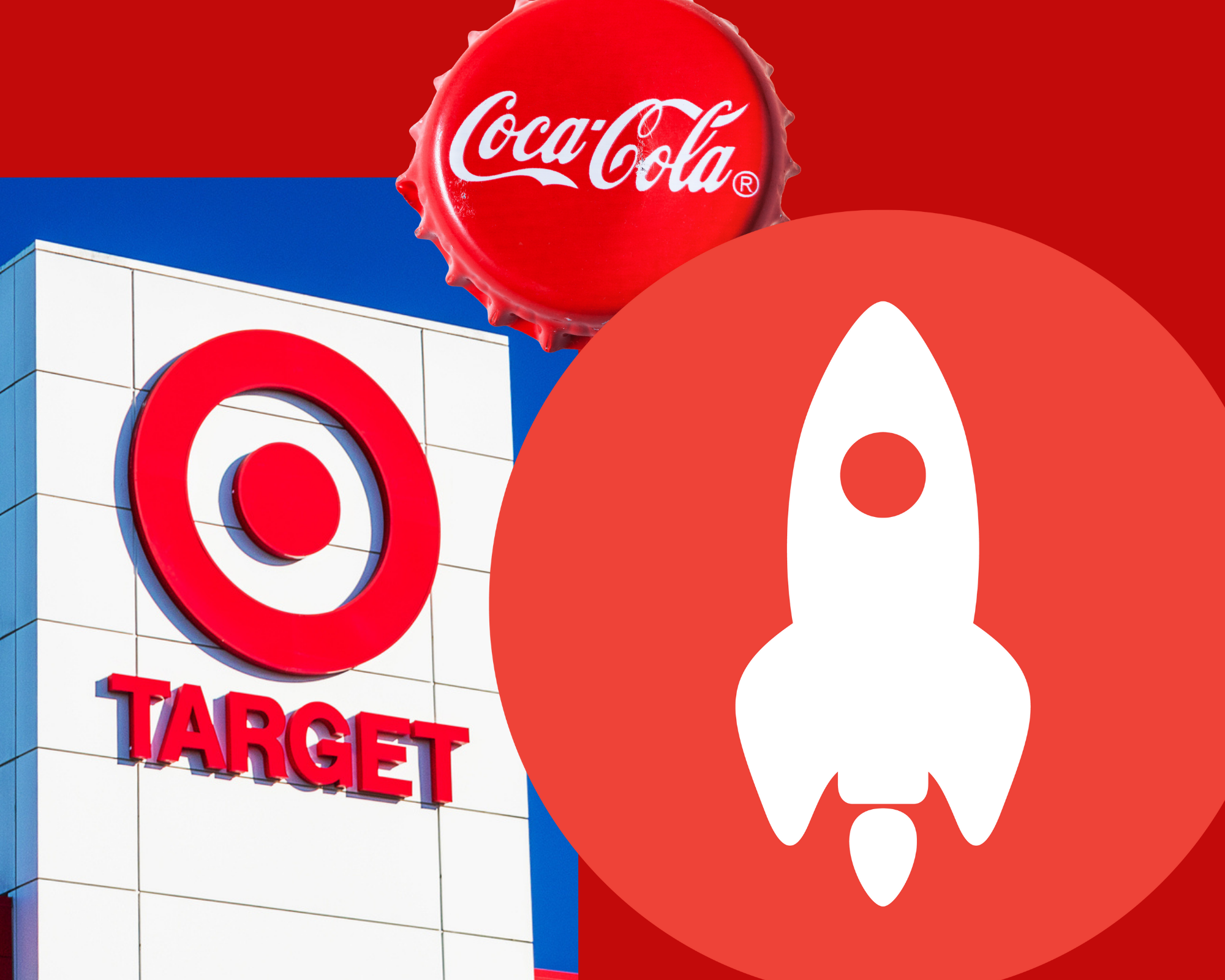 red logos of target, coca-cola and eternity marketing
